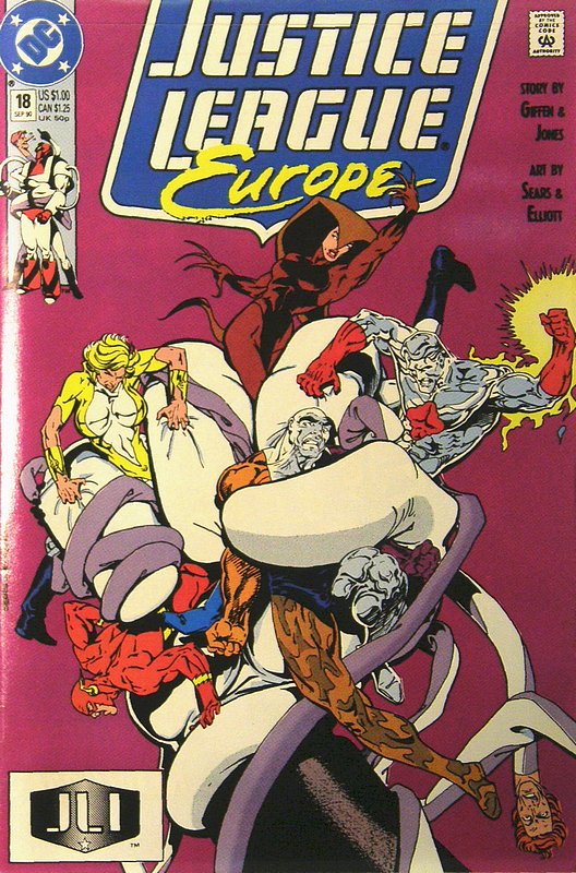 Cover of Justice League Europe #18. One of 250,000 Vintage American Comics on sale from Krypton!