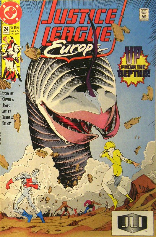 Cover of Justice League Europe #24. One of 250,000 Vintage American Comics on sale from Krypton!