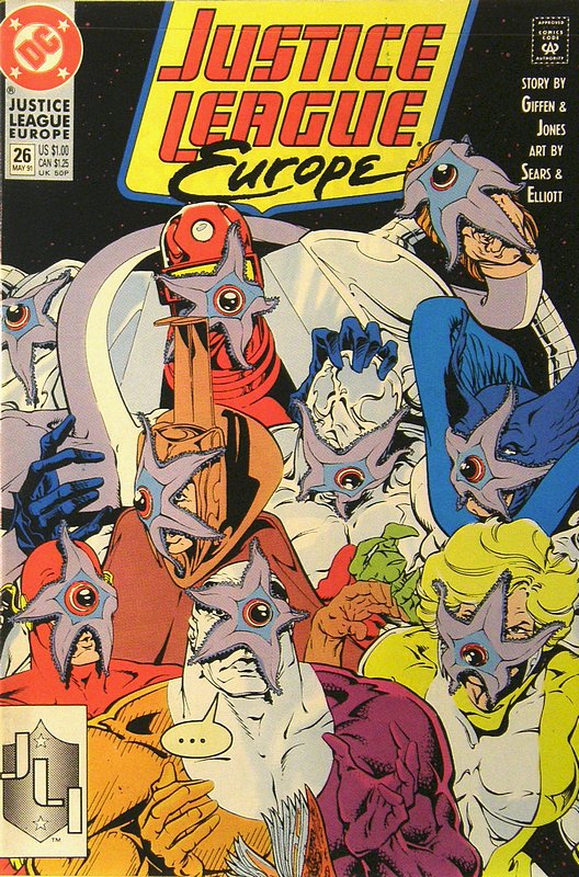 Cover of Justice League Europe #26. One of 250,000 Vintage American Comics on sale from Krypton!