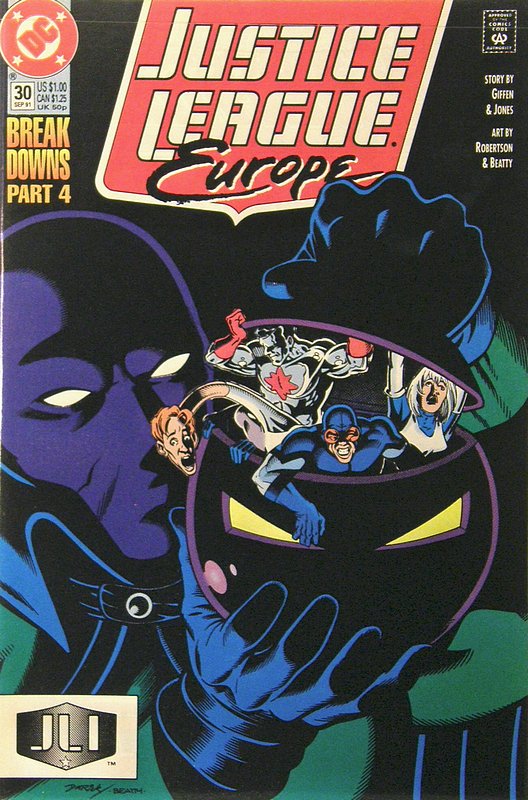 Cover of Justice League Europe #30. One of 250,000 Vintage American Comics on sale from Krypton!