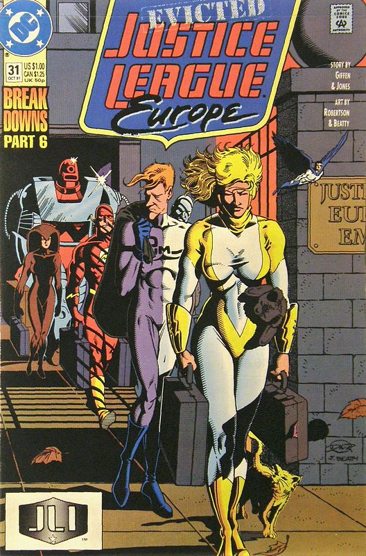 Cover of Justice League Europe #31. One of 250,000 Vintage American Comics on sale from Krypton!