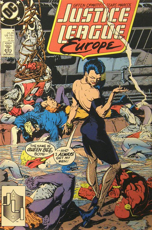 Cover of Justice League Europe #4. One of 250,000 Vintage American Comics on sale from Krypton!