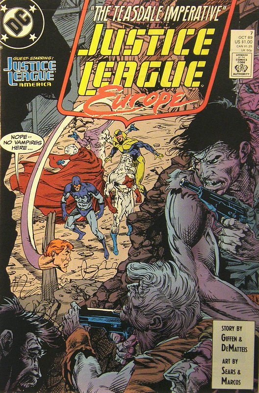 Cover of Justice League Europe #7. One of 250,000 Vintage American Comics on sale from Krypton!