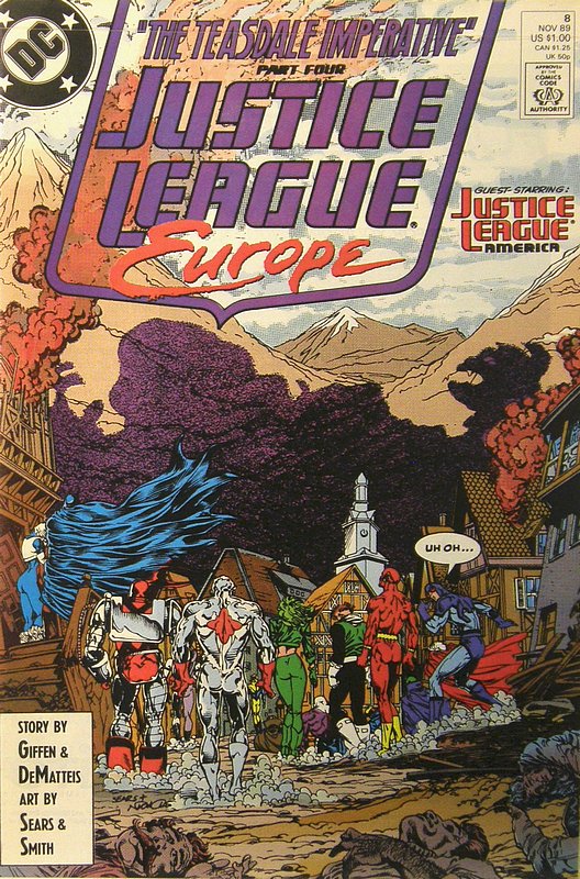 Cover of Justice League Europe #8. One of 250,000 Vintage American Comics on sale from Krypton!