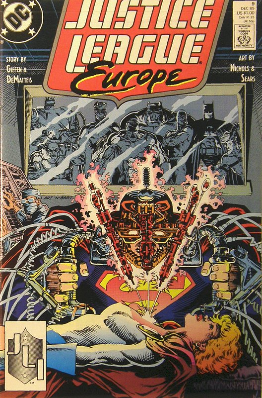 Cover of Justice League Europe #9. One of 250,000 Vintage American Comics on sale from Krypton!