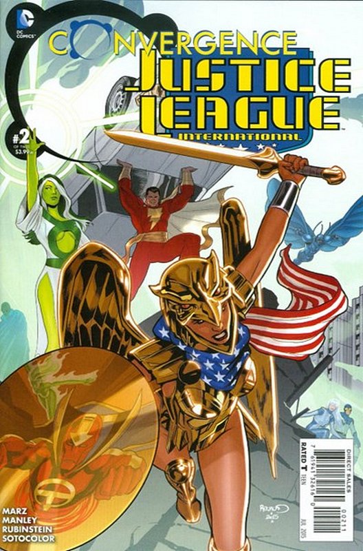 Cover of Convergence: Justice League International #2. One of 250,000 Vintage American Comics on sale from Krypton!