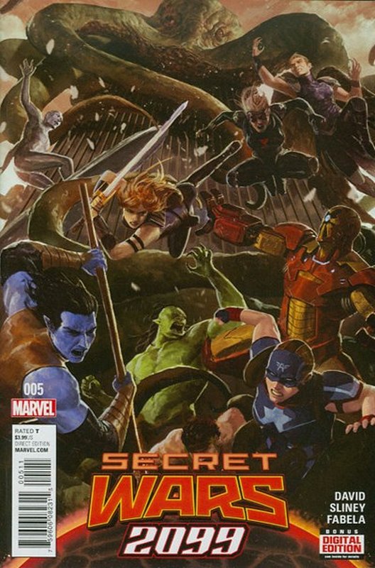 Cover of Secret Wars 2099 (Vol 1) #5. One of 250,000 Vintage American Comics on sale from Krypton!