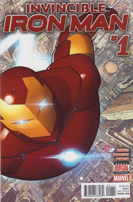 Cover of Invincible Iron Man (Vol 2) #1. One of 250,000 Vintage American Comics on sale from Krypton!
