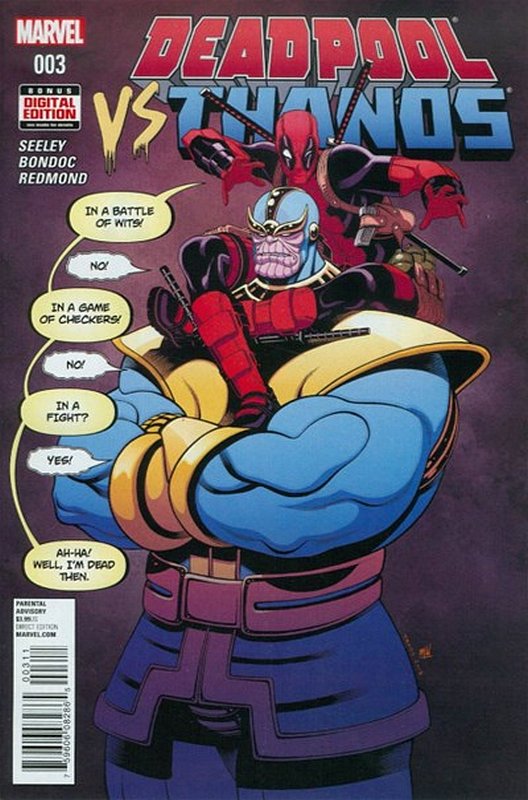 Cover of Deadpool vs Thanos (2015 Ltd) #3. One of 250,000 Vintage American Comics on sale from Krypton!