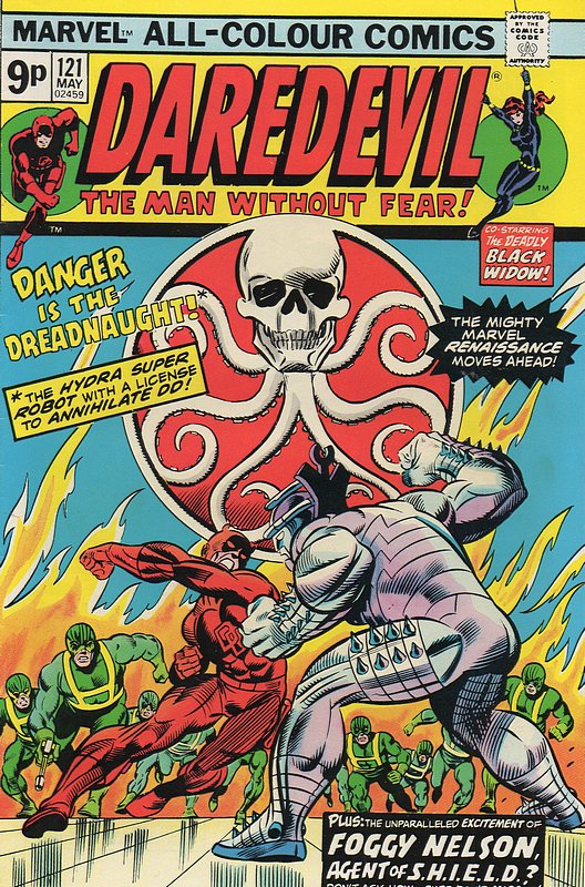 Cover of Daredevil (Vol 1) #121. One of 250,000 Vintage American Comics on sale from Krypton!