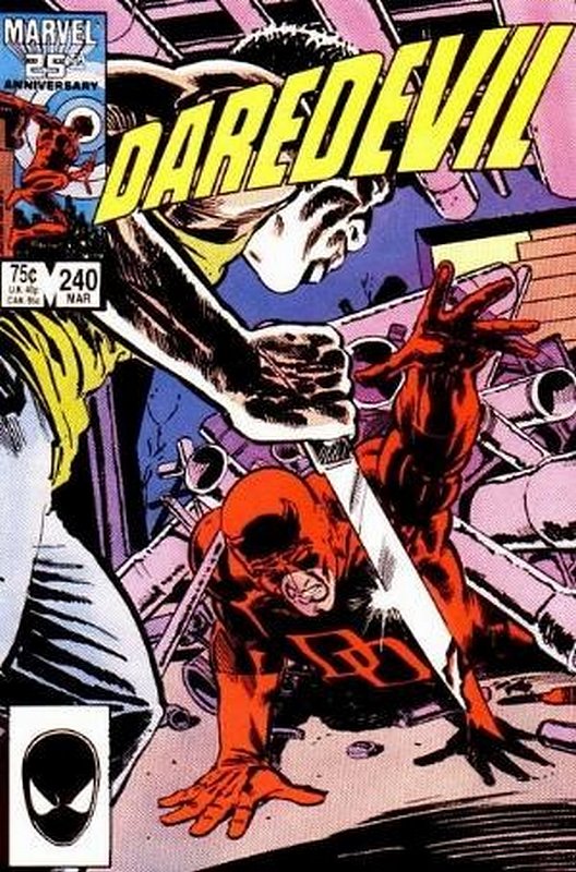 Cover of Daredevil (Vol 1) #240. One of 250,000 Vintage American Comics on sale from Krypton!
