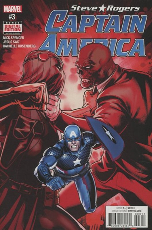 Cover of Captain America: Steve Rogers (Vol 1) #3. One of 250,000 Vintage American Comics on sale from Krypton!