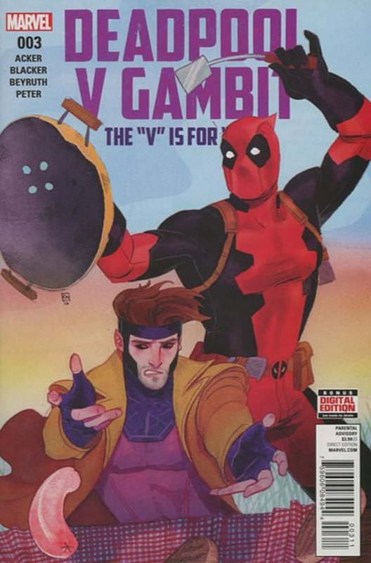 Cover of Deadpool vs Gambit (2016 Ltd) #3. One of 250,000 Vintage American Comics on sale from Krypton!