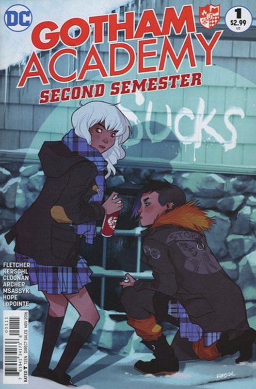 Cover of Gotham Academy: Second Semester #1. One of 250,000 Vintage American Comics on sale from Krypton!