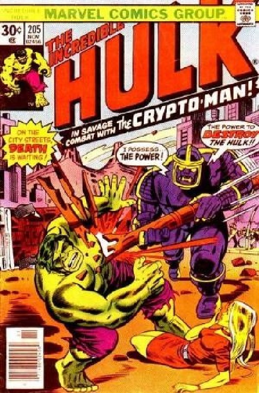 Cover of Incredible Hulk (Vol 2) #205. One of 250,000 Vintage American Comics on sale from Krypton!