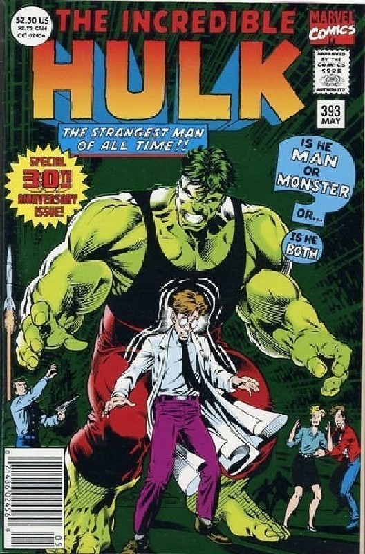 Cover of Incredible Hulk (Vol 2) #393. One of 250,000 Vintage American Comics on sale from Krypton!