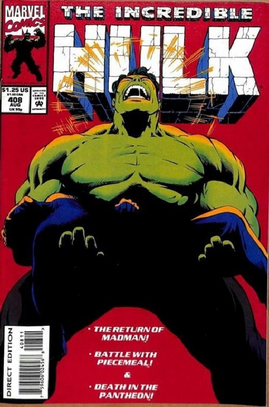Cover of Incredible Hulk (Vol 2) #408. One of 250,000 Vintage American Comics on sale from Krypton!