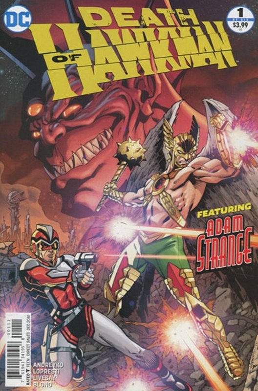 Cover of Death of Hawkman: Out of Time (2016 Ltd) #1. One of 250,000 Vintage American Comics on sale from Krypton!