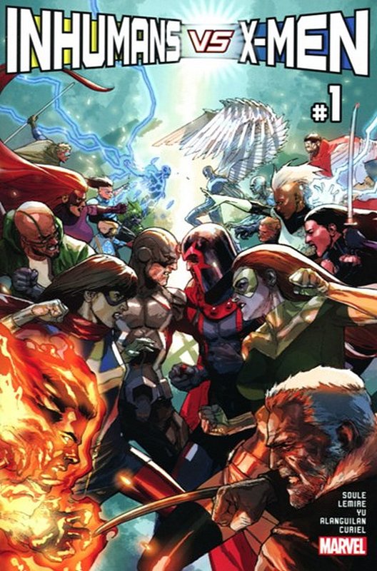 Cover of Inhumans vs X-men (2016 Ltd) #1. One of 250,000 Vintage American Comics on sale from Krypton!