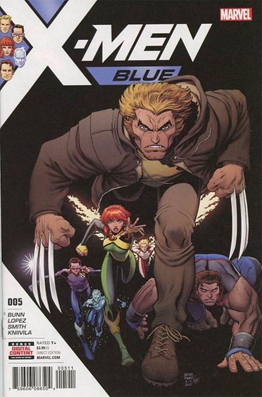 Cover of X-Men: Blue (Vol 1) #5. One of 250,000 Vintage American Comics on sale from Krypton!