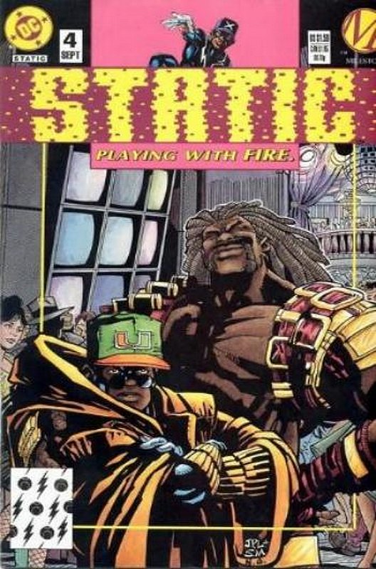 Cover of Static (Vol 1) #4. One of 250,000 Vintage American Comics on sale from Krypton!