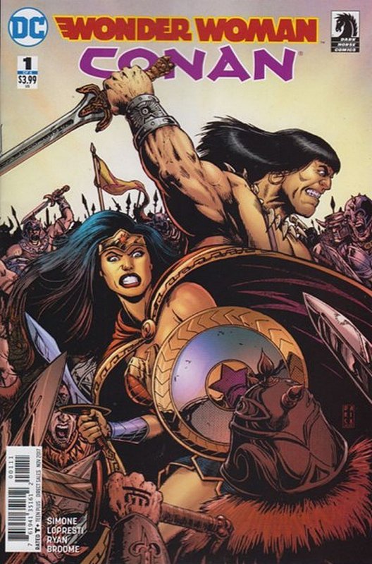 Cover of Wonder Woman/Conan (2017 Ltd) #1. One of 250,000 Vintage American Comics on sale from Krypton!