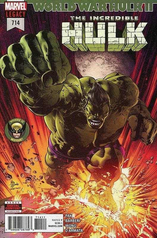 Cover of Incredible Hulk (Vol 6) #714. One of 250,000 Vintage American Comics on sale from Krypton!