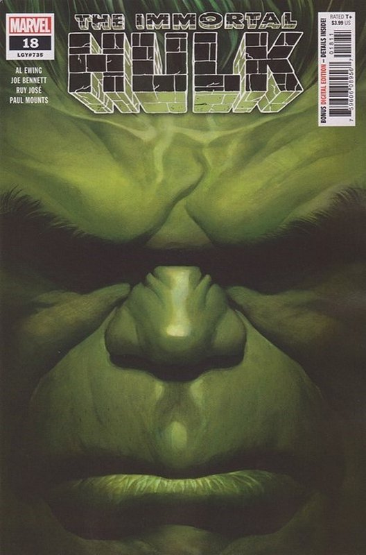 Cover of Immortal Hulk (Vol 1) #18. One of 250,000 Vintage American Comics on sale from Krypton!