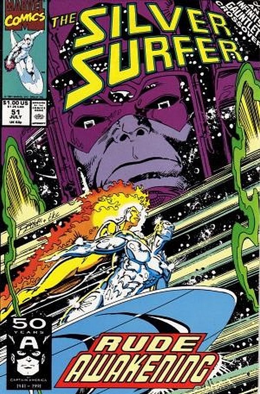 Cover of Silver Surfer (Vol 2) #51. One of 250,000 Vintage American Comics on sale from Krypton!