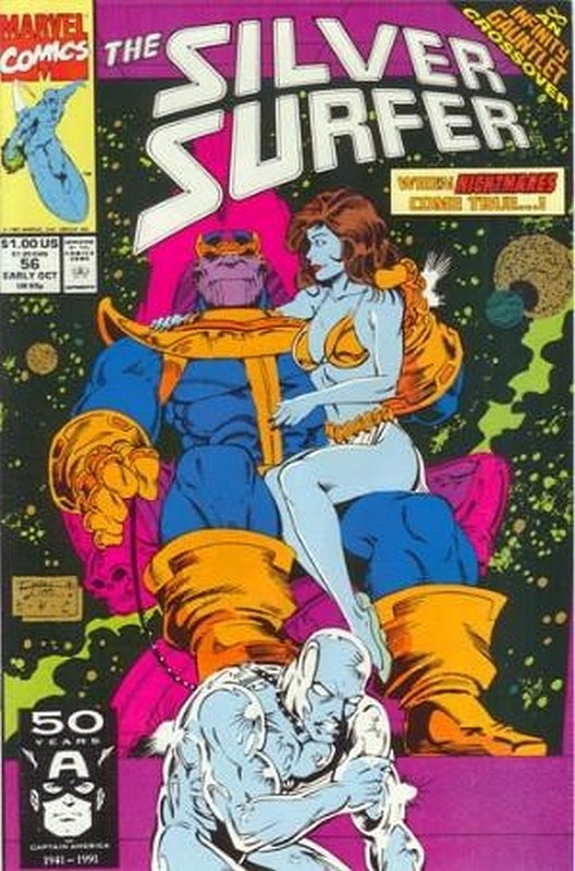 Cover of Silver Surfer (Vol 2) #56. One of 250,000 Vintage American Comics on sale from Krypton!