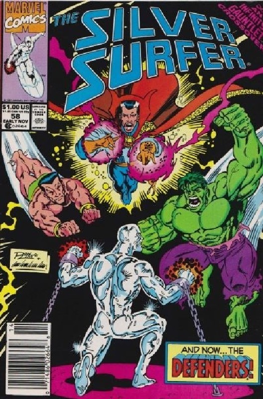 Cover of Silver Surfer (Vol 2) #58. One of 250,000 Vintage American Comics on sale from Krypton!