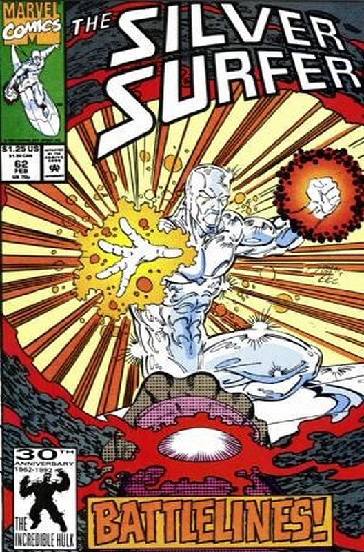 Cover of Silver Surfer (Vol 2) #62. One of 250,000 Vintage American Comics on sale from Krypton!