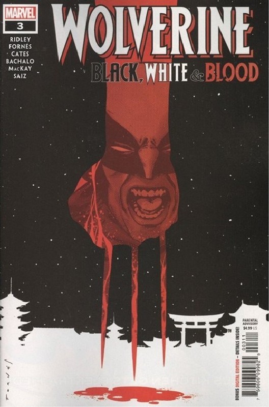 Cover of Wolverine: Black White & Blood (2020 Ltd) #3. One of 250,000 Vintage American Comics on sale from Krypton!