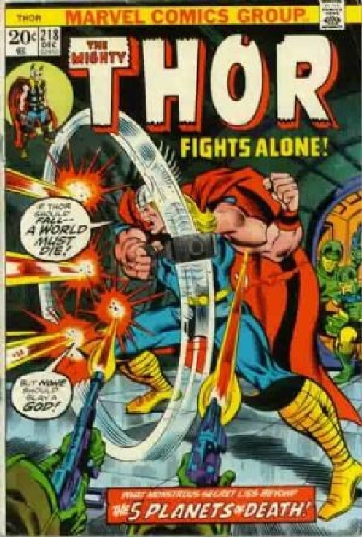 Cover of Thor (Vol 1) #218. One of 250,000 Vintage American Comics on sale from Krypton!