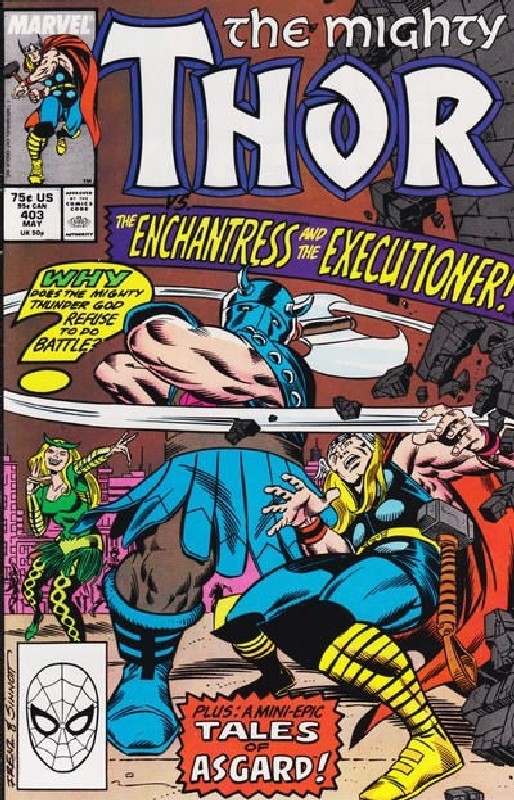 Cover of Thor (Vol 1) #403. One of 250,000 Vintage American Comics on sale from Krypton!
