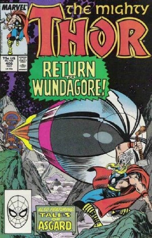 Cover of Thor (Vol 1) #406. One of 250,000 Vintage American Comics on sale from Krypton!