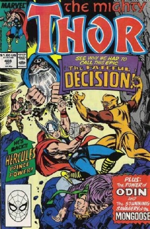 Cover of Thor (Vol 1) #408. One of 250,000 Vintage American Comics on sale from Krypton!