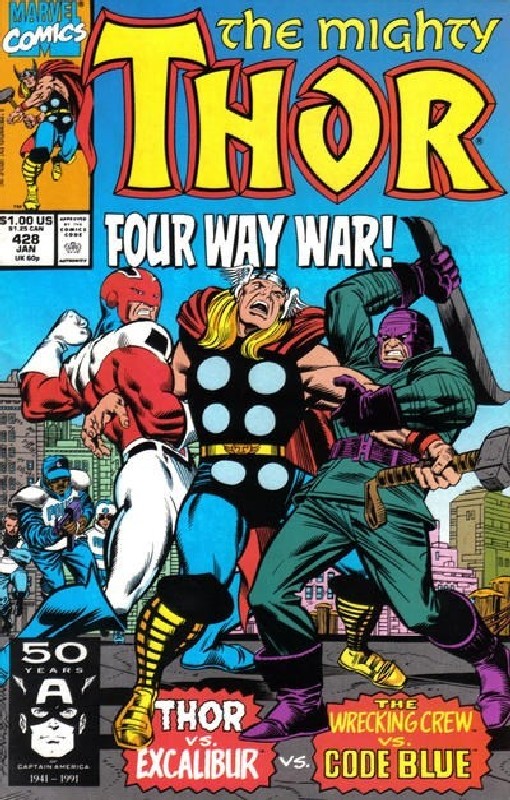 Cover of Thor (Vol 1) #428. One of 250,000 Vintage American Comics on sale from Krypton!
