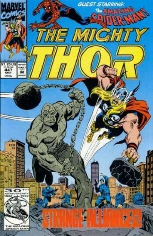Cover of Thor (Vol 1) #447. One of 250,000 Vintage American Comics on sale from Krypton!