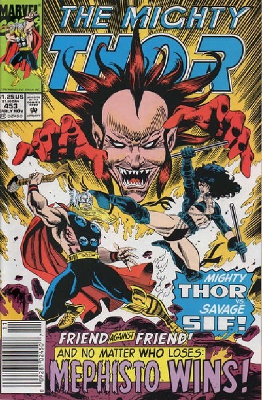 Cover of Thor (Vol 1) #453. One of 250,000 Vintage American Comics on sale from Krypton!