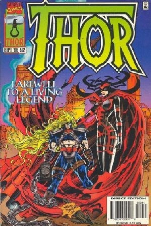 Cover of Thor (Vol 1) #502. One of 250,000 Vintage American Comics on sale from Krypton!