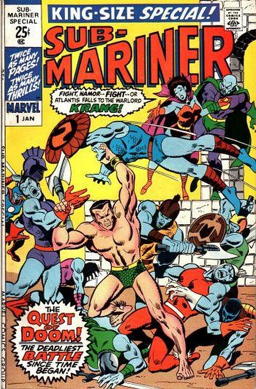 Cover of Sub-Mariner Annual #1. One of 250,000 Vintage American Comics on sale from Krypton!