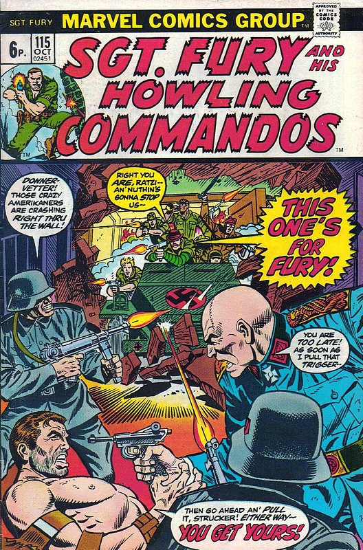 Cover of Sgt. Fury & His Howling Commandos #115. One of 250,000 Vintage American Comics on sale from Krypton!