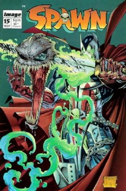 Cover of Spawn #15. One of 250,000 Vintage American Comics on sale from Krypton!