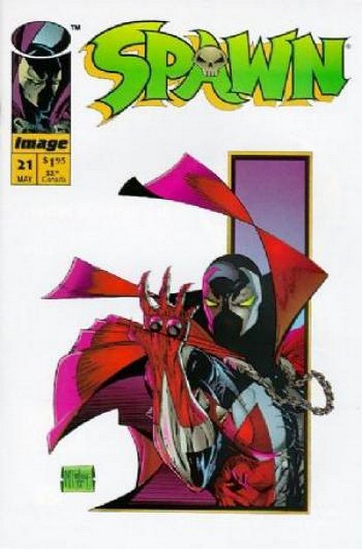 Cover of Spawn #21. One of 250,000 Vintage American Comics on sale from Krypton!