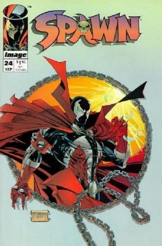 Cover of Spawn #24. One of 250,000 Vintage American Comics on sale from Krypton!