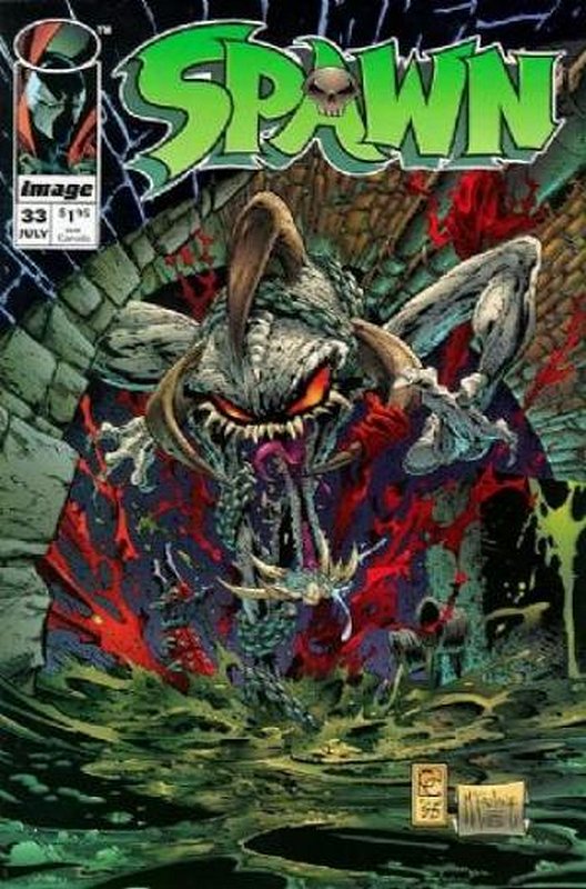 Cover of Spawn #33. One of 250,000 Vintage American Comics on sale from Krypton!