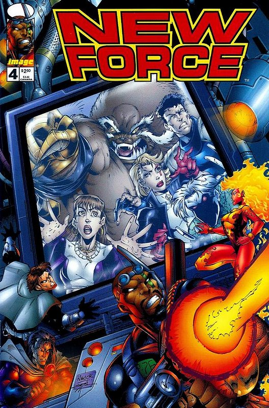 Cover of New Force (1996 Ltd) #4. One of 250,000 Vintage American Comics on sale from Krypton!