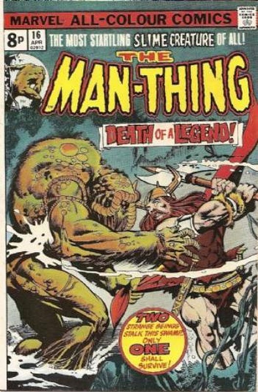 Cover of Man-Thing (Vol 1) #16. One of 250,000 Vintage American Comics on sale from Krypton!