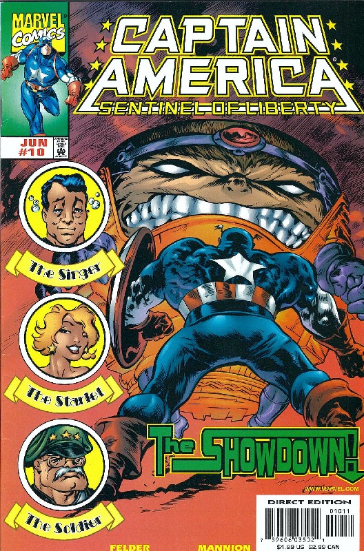 Cover of Captain America: Sentinel of Liberty (1998 Ltd) #10. One of 250,000 Vintage American Comics on sale from Krypton!